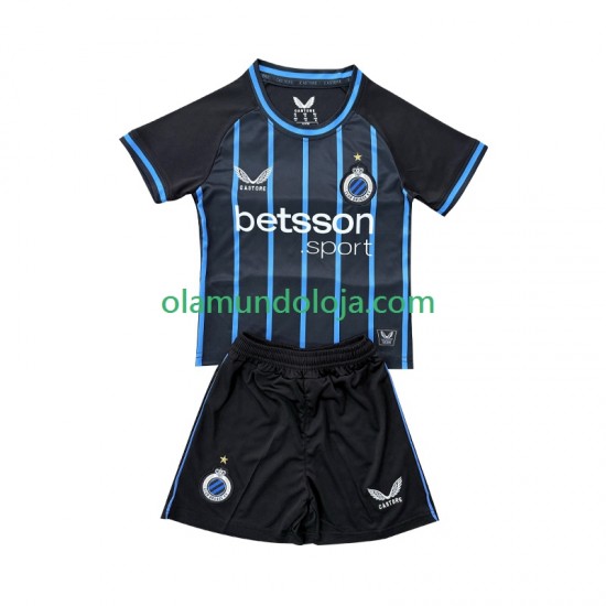 Camisola Club Brugge Criança Equipamento Primeiro 2025-2026 Manga Curta